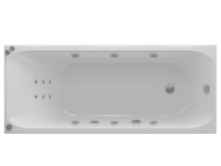 Акриловая прямоугольная ванна Aquatek Альфа 70 с фронтальным экраном, без гидромассажа, сборно-разборный сварной каркас, слив справа 140 см