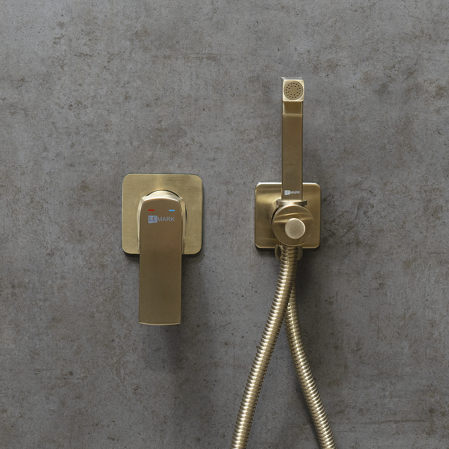 Смеситель Lemark Ursus LM7219BG с гигиеническим душем встраиваемый