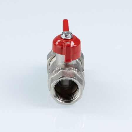 Шаровой кран Valtec Стандарт никелированный (ГОСТ) c полусгоном 1/2"