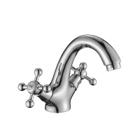 Смеситель Decoroom DR54011 двуручный для умывальника монолитный