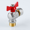 Кран шаровой Valtec угловой с накидной гайкой и наружной резьбой 1/2" х 3/4"