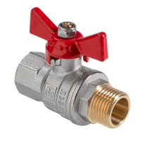 Кран шаровой Valtec ГОСТ с ручкой-бабочкой и внутренней–наружной резьбой 3/4"