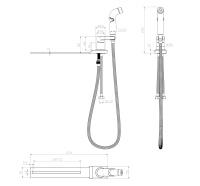 Смеситель Lemark Solo LM7170CW с гигиеническим душем устанавливаемый на унитаз