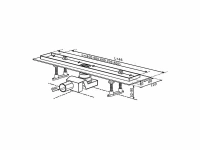 Водоотводящий желоб ZEISSLER с двухсторонней решеткой горизонтальный сток Evolux Glass черное глянцевое стекло 70 мм 600 мм