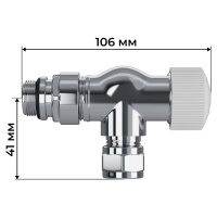 Набор термостатический Royal Thermo Design Pro 15мм М30х15 Хром осевой