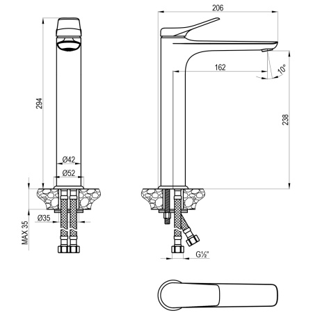 Смеситель Lemark Ortus LM11309C для раковины