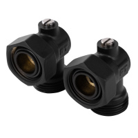 Набор нижнего подключения Royal Thermo угловой раздельный 3/4х3/4ЕК Черный