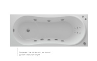 Акриловая ванна Aquatek Афродита 70 прямоугольная, слив слева, с каркасом и экраном, без гидромассажа 170 см 170 см