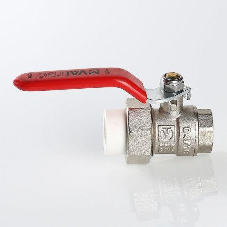 Кран шаровой Valtec латунный с переходом на полипропиленовую трубу 40 х 1 1/4"