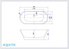 Ванна отдельностоящая Aquatek Хорса 168х76