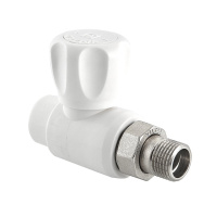 Кран шаровой Valtec полипропиленовый со сгоном прямой 20 мм х 1/2"