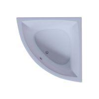 Акриловая угловая ванна Aquatek Юпитер 150х150 без фронтального экрана, без гидромассажа, вклеенный цельнометаллический сварной каркас