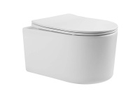 Унитаз подвесной безободковый Aquatek МИЯ AQ2004-00 490*370*340 с легкосъемным сиденьем Soft Close