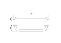Поручень 450 мм Aquatek оружейная сталь