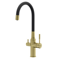 Смеситель Lemark Expert LM5083LGN-Black для кухни c гибким изливом с подключением к фильтру с питьевой водой