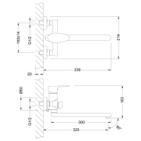 Смеситель Lemark Nero LM0251C универсальный