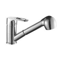 Смеситель Decoroom DR70023 одноручный для кухни с вытяжным изливом