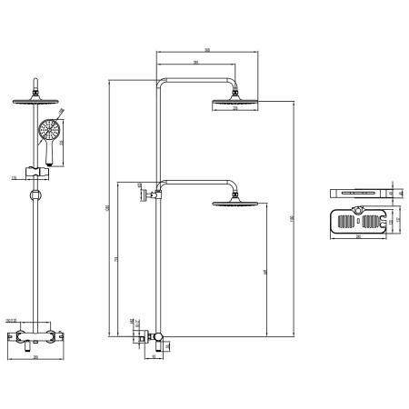 Смеситель Lemark Tropic LM7010C для ванны и душа термостатический