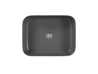 Раковина накладная Aquatek Вега на столешницу 500*390*130мм серый матовый