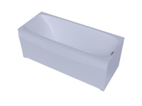 Акриловая прямоугольная ванна Aquatek Альфа 70 с фронтальным экраном, без гидромассажа, сборно-разборный сварной каркас, слив справа 140 см