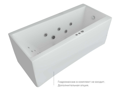 Акриловая прямоугольная ванна Aquatek Либра New 70 с фронтальным экраном (слив справа), без гидромассажа, сборно-разборный сварной каркас 170 см