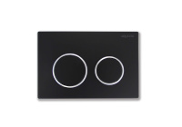 Панель смыва Aquatek Small клавиши круглые для INS-0000018 с верхней кнопкой смыва черный матовый