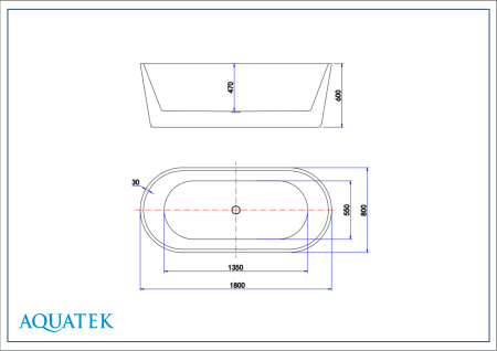 Ванна отдельностоящая Aquatek ОВО 180х80