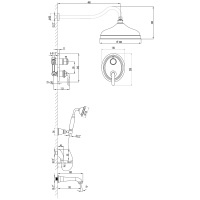 Смеситель Lemark Brava LM4722G для ванны и душа встраиваемый