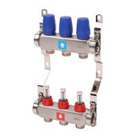 Коллектор MVI из нержавеющей стали в сборе с расходомерами 1" x 3/4" ЕК PN10 3 вых.