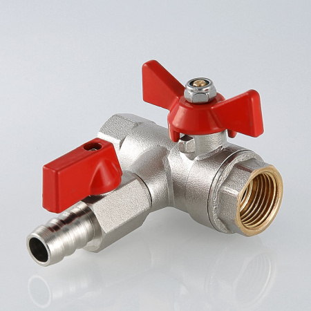 Кран шаровой Valtec с обратным клапаном и дренажом