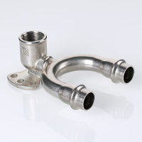 Водорозетка Valtec проходная нержавеющая сталь