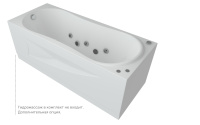 Акриловая ванна Aquatek Афродита 70 прямоугольная, универсальная, без каркаса, без экрана, без гидромассажа 170 см 170 см