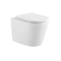 Унитаз подвесной безободковый Aquatek ВЕГА 525*360*320 с сиденьем Soft Close белый матовый