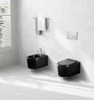 Биде подвесное Aquatek МИЯ 490*370*300 мм черный матовый