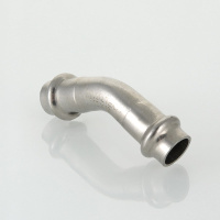 Угольник 45° (раструб–раструб) нержавеющая сталь 18 мм