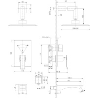 Смеситель Lemark Contest LM5822CW для ванны и душа встраиваемый