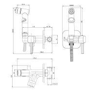 Смеситель Lemark Solo LM7165MW с гигиеническим душем встраиваемый