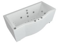 Акриловая прямоугольная ванна Aquatek Гелиос 180х90 без фронтального экрана, без гидромассажа, сборно-разборный сварной каркас