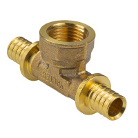 Тройник надвижной Valtec с переходом на внутреннюю резьбу 20 (2,8) мм х 3/4" х 20 (2,8) мм