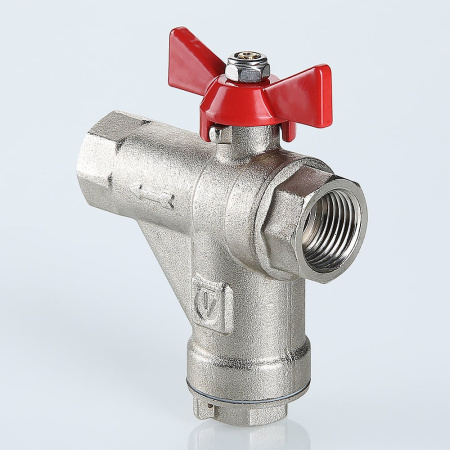 Кран шаровой Valtec со встроенным прямым фильтром 3/4"