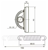 Термометр TIM накладной с пружиной 0℃ - 120℃