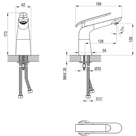 Смеситель Lemark Melange LM4906CW для раковины