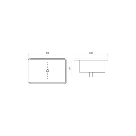 Раковина Aquatek для монтажа под столешницу 530*380*225мм