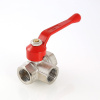 Кран шаровой Valtec трехходовой тип T 3/4"