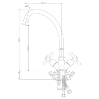 Смеситель Rossinka Y02-71 для кухни