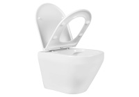 Унитаз подвесной безободковый Aquatek ЛЕЯ 490*360*320 с сиденьем Soft Close обычный смыв