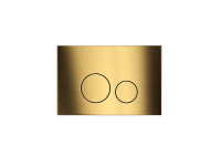 Кнопка смыва для инсталляции Aquatek из нержавеющей стали, титановое золото матовое круглая