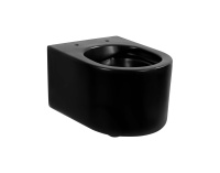 Унитаз подвесной безободковый Aquatek МИЯ 490*370*340 с легкосъемным сиденьем Soft Close обычный смыв