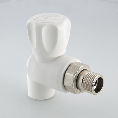 Кран шаровой Valtec полипропиленовый со сгоном угловой 25 мм х 3/4"