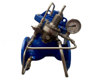 Клапан пилотный Ridan регулятор давления "до себя" С301-R DN 65 PN 16, Kvs= 130 м2/ч, Т= 80 °С, (настр. диапазон 0,5...8 бар), корпус - чугун, седло и пилотный контур - нержавеющая сталь